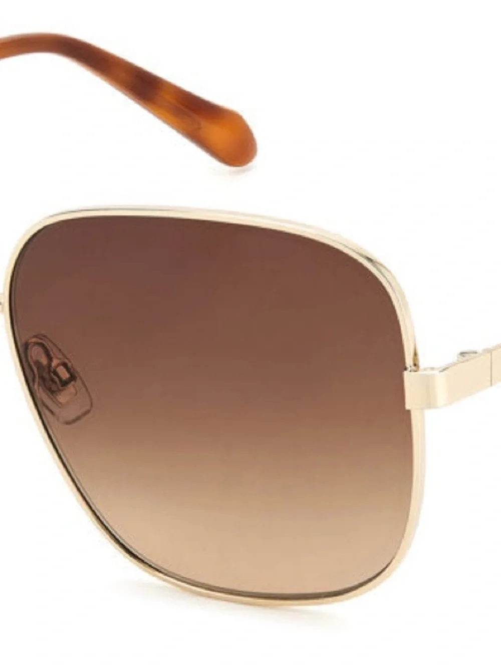 Fossil Billie FOS 2133/G/S Gold Havana Brown Gradient Sunglasses w/ Case - Picture 2 of 5